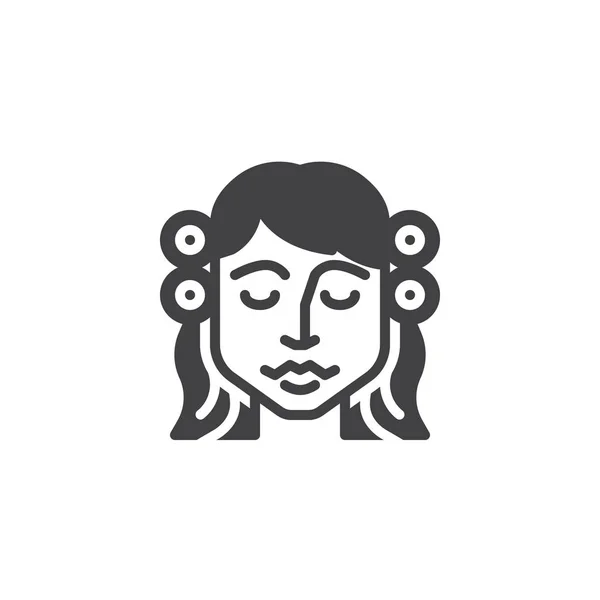 Maquillage femme visage vecteur icône — Image vectorielle