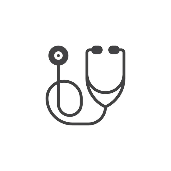 Medical stethoscope vector icon — Stock Vector