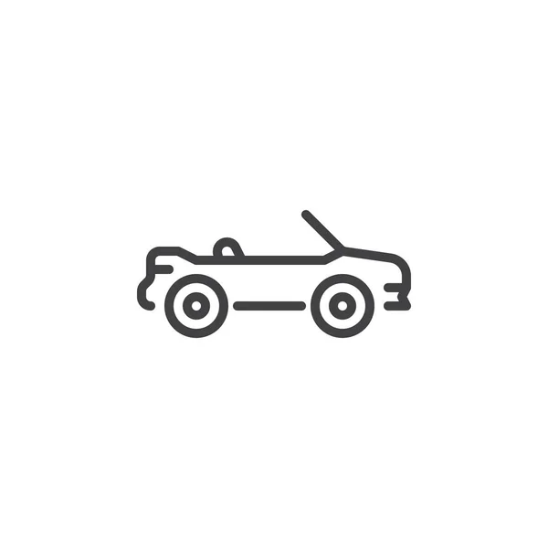 Kabrió autós vonal ikon — Stock Vector
