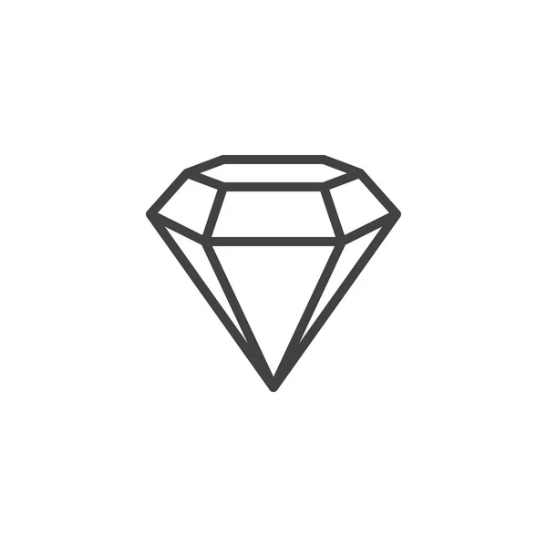 Diamond line icon — Stock Vector