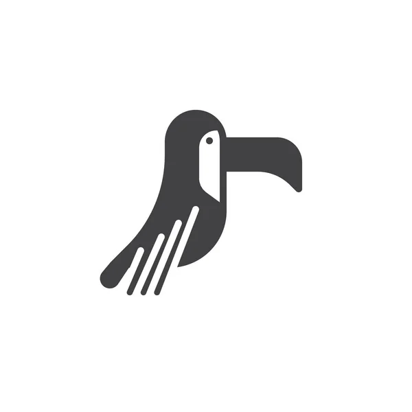 Toucan icono de vector de aves — Archivo Imágenes Vectoriales