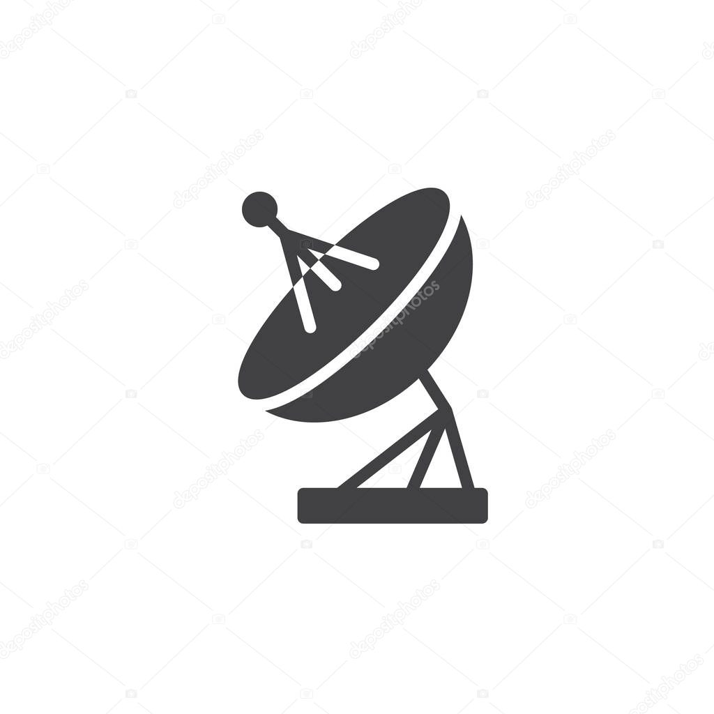 Satellite antenna vector icon