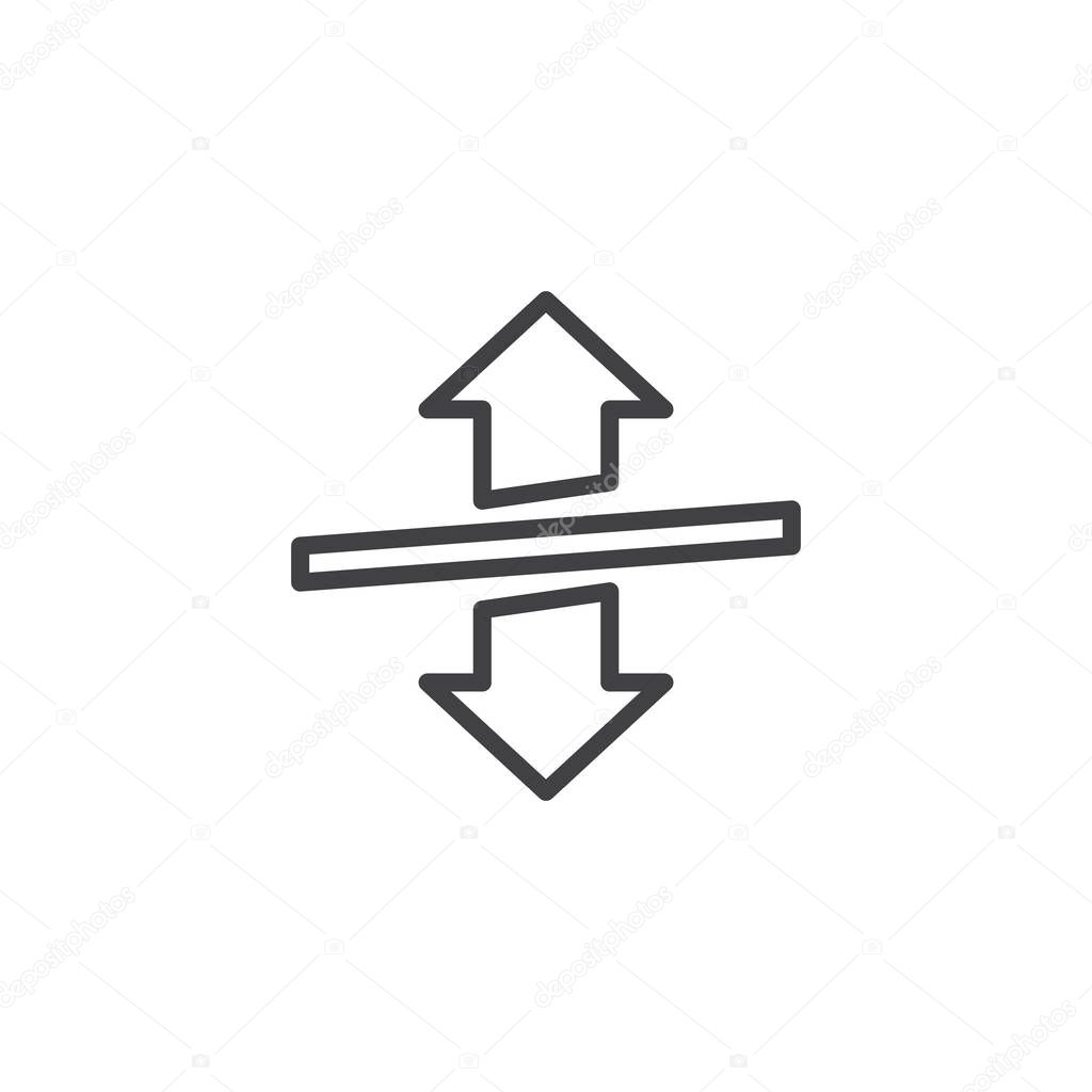 Up Down Arrow Line Icon Linear Style Sign For Mobile Concept And Web Design Two Way Arrows Outline Vector Icon Symbol Logo Illustration Pixel Perfect Vector Graphics Premium Vector In Adobe