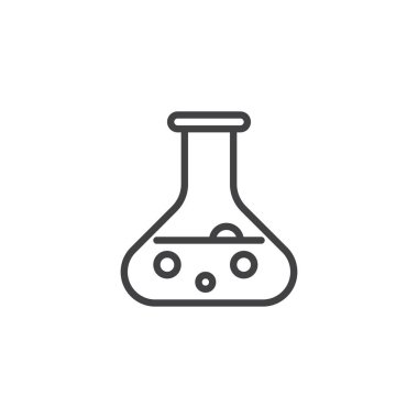 Laboratuvar test tüp çizgisi simgesi