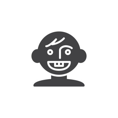 Bebek ilk diş vektör simgesi