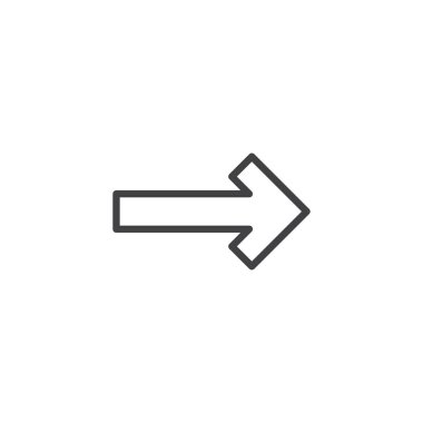 Sağ ok çizgisi simgesi