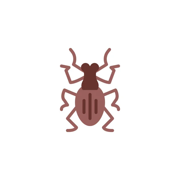 Weevil insecte plat icône — Image vectorielle
