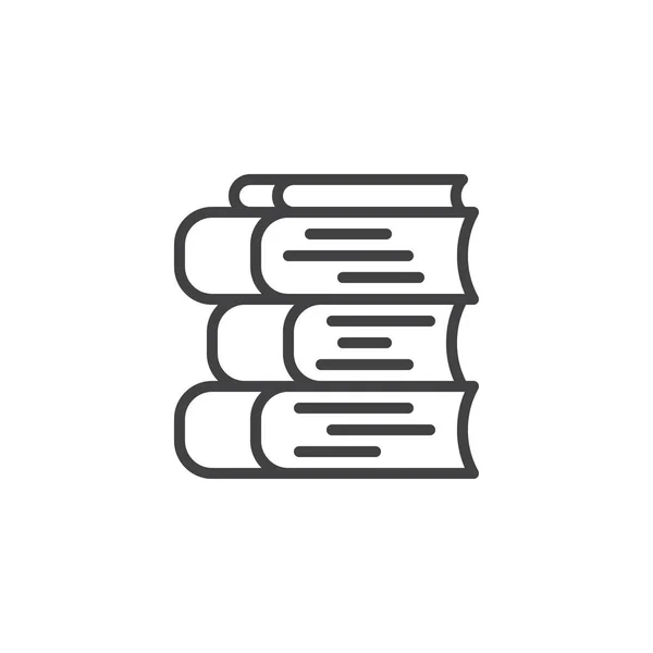 Boeken stack line icon — Stockvector