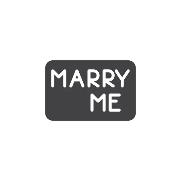 Marry me lettering vector icon