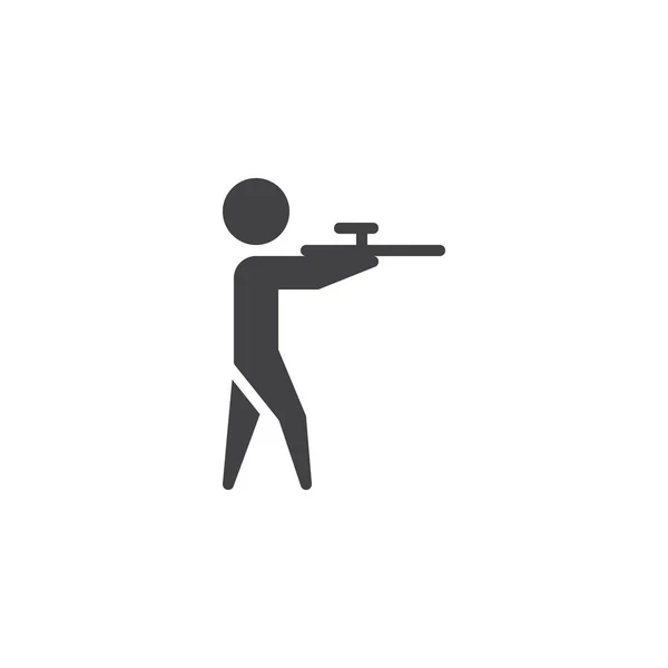 Skytte sport gevär vektor ikon — Stock vektor