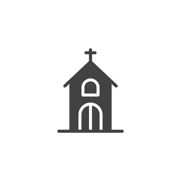 教会の建物のベクトルアイコン — ストックベクタ