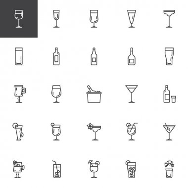 Kokteyller Icons set hattı
