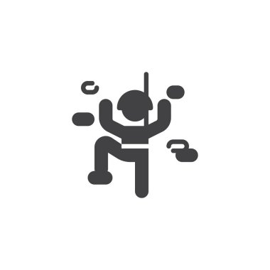 Tırmanma duvar sporu vektör simgesi