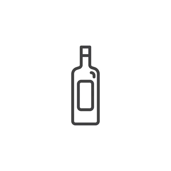와인 병 라인 아이콘 — 스톡 벡터