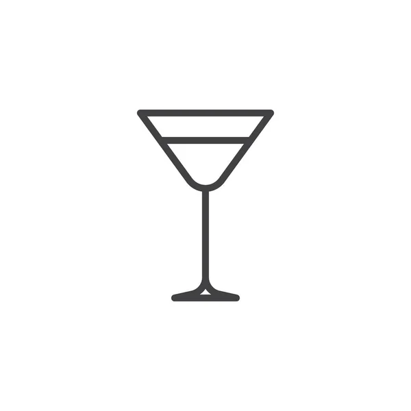 Symbol für Cocktailglaslinie — Stockvektor