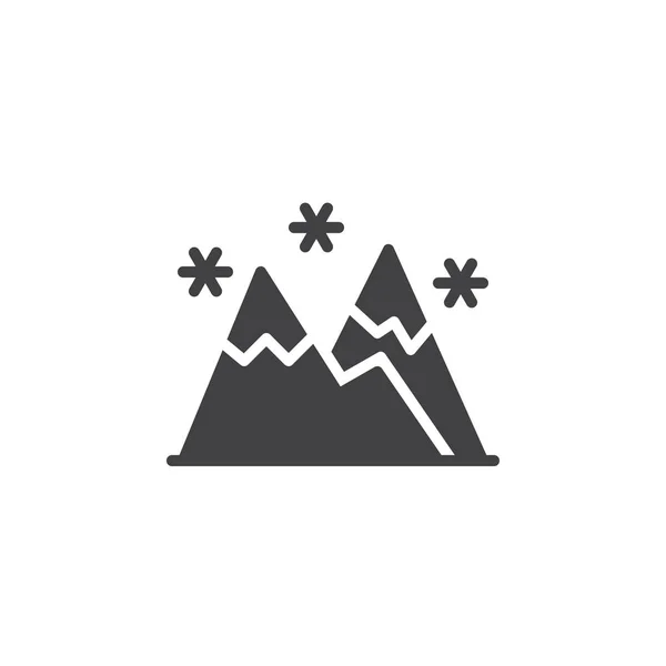 Bergen en sneeuw vector icoon — Stockvector