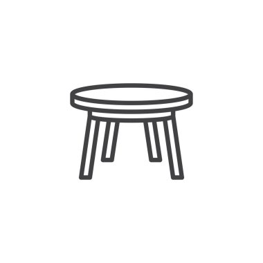 Yuvarlak masa çizgisi simgesi