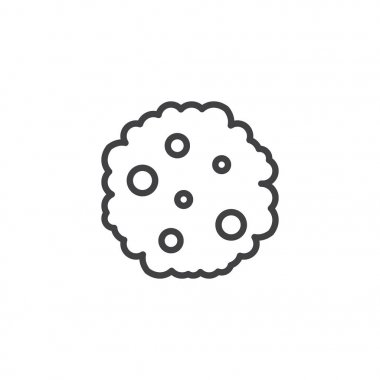 Çikolatalı çerez çizgi simgesi