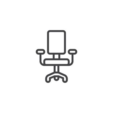 Ofis Sandalyesi çizgisi simgesi