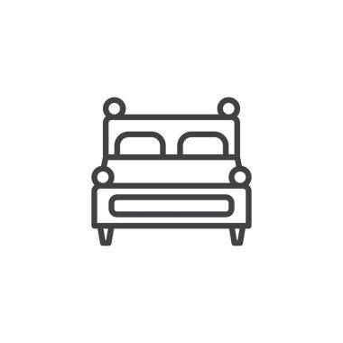 Yastık hattı simgesi ile lüks yatak