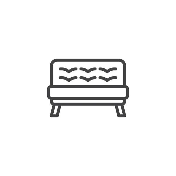 Sofá ícone de linha de mobiliário —  Vetores de Stock