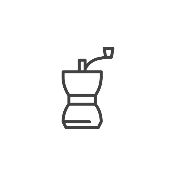 Icono de línea molinillo de café — Archivo Imágenes Vectoriales