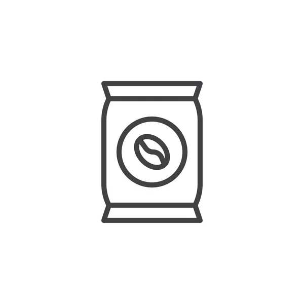 Grãos de café ícone de linha pacote —  Vetores de Stock