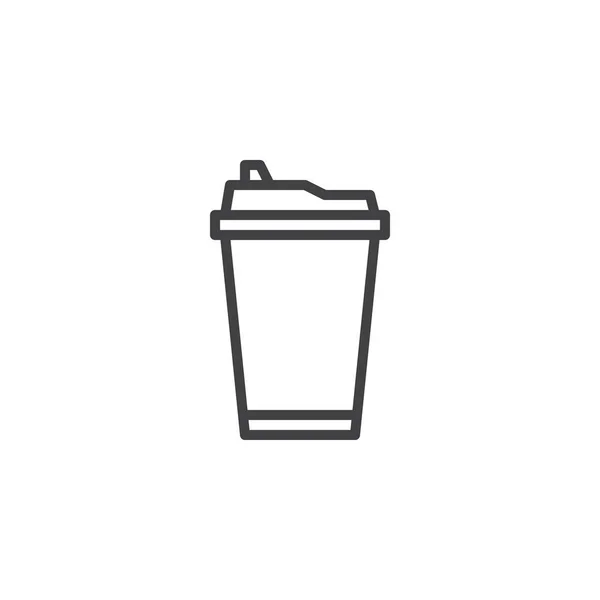 Πάρτε μακριά το εικονίδιο της γραμμής φλιτζάνι καφέ — Διανυσματικό Αρχείο