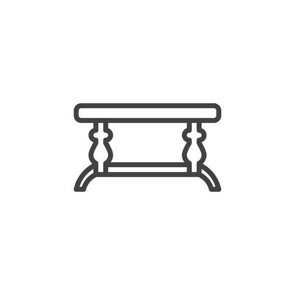 Pequeño icono de la línea de mesa — Archivo Imágenes Vectoriales