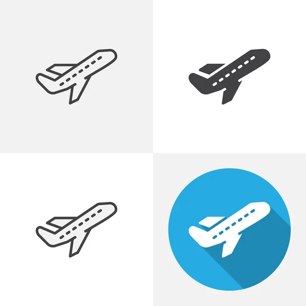 Icona decollo aereo — Vettoriale Stock