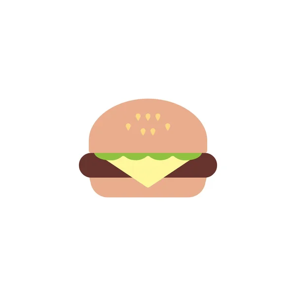 Cheeseburger επίπεδη εικονίδιο — Διανυσματικό Αρχείο