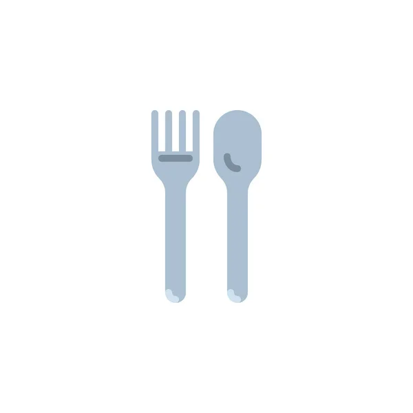 Kitchen cutlery flat icon — Stock Vector