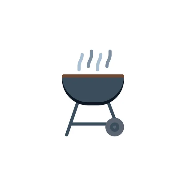 Houtskool barbecue plat icoon — Stockvector