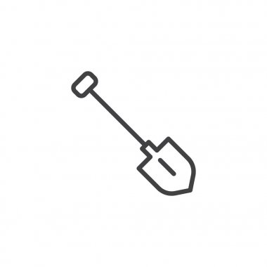 Bahçe kürek çizgi simgesi