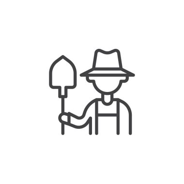 Çiftçi ile kürek satırı simgesi