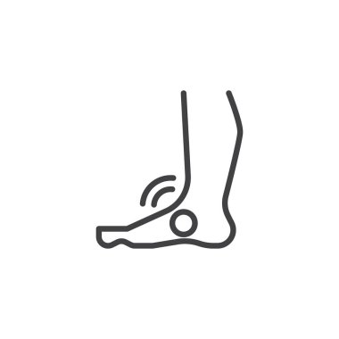 Ayak ağrı çizgisi simgesi