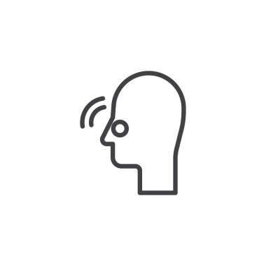 Burun ağrısı çizgi simgesi