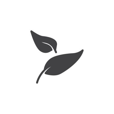 Doğal yaprakvektör simgesi