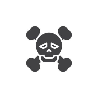 kafatası ve kemikler vektör simgesi