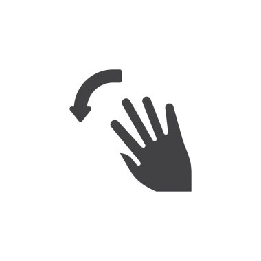 5x flick sol vektör simgesi