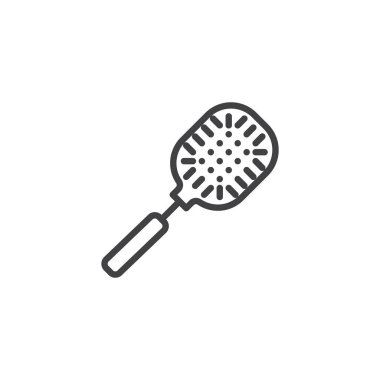 Saç fırçası çizgisi simgesi