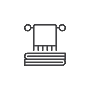 Havlu askısı çizgi simgesi