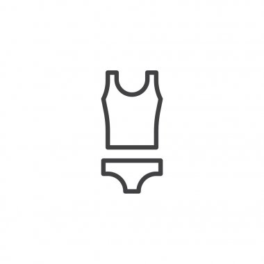 Erkek iç çamaşırı hattı simgesi