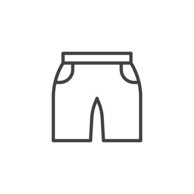 Erkek şort çizgi simgesi