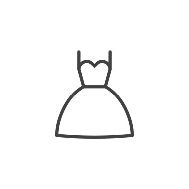 Düğün elbise satırı simgesi