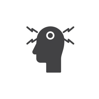 Baş ağrısı vektör simgesi