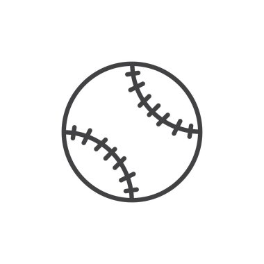 Beyzbol topu çizgi simgesi