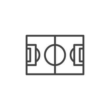 Futbol sahası üst görünüm çizgisi simgesi