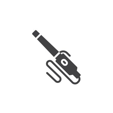 Elektrikli saç bukleler vektör simgesi