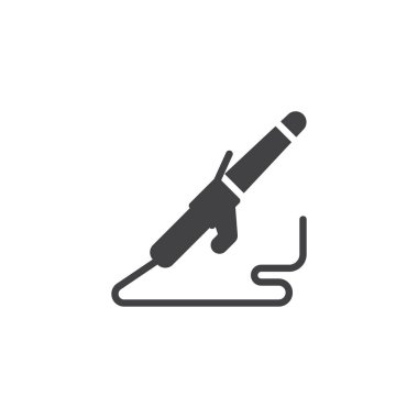 Saç curlers demir vektör simgesi